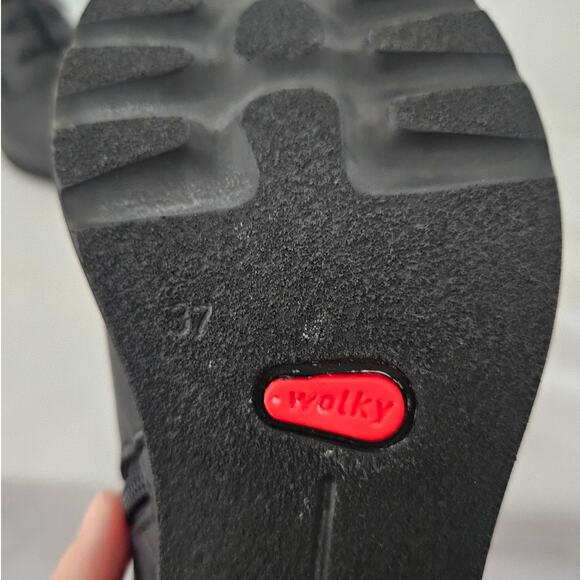 Wolky Black Leather Lace Up Stratton Ankle Boot sz 37 (US 6) $219 NWOB Casual - Picture 2 of 10